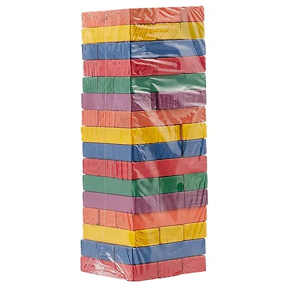 НИ Построй башню мини деревянная цветная (48 брусков) (коробка) (15-02489-4) - фото 2