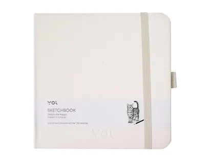 Скетчбук 12*12 80л "Yoi" белый, 140г/м2, слоновая кость, тв.обл., Yoi - фото 1