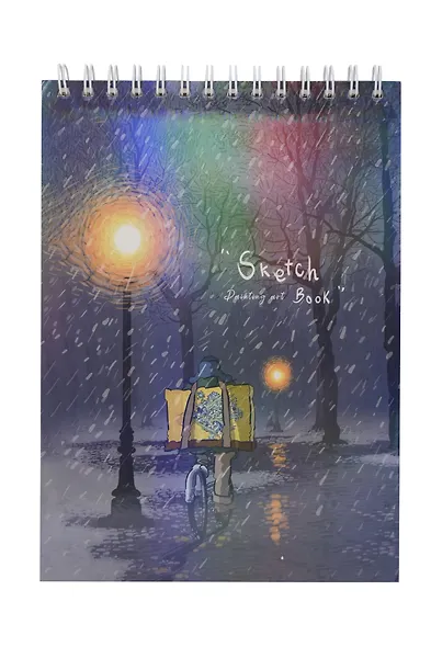 Скетчбук "Painting story", 48 листов, 110г/м2, спираль сверху, твердая обложка, в ассортименте - фото 4