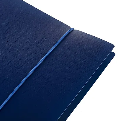 Тетрадь 120 листов, клетка, "Canvas" синяя, на кольцах, на резинке - фото 2