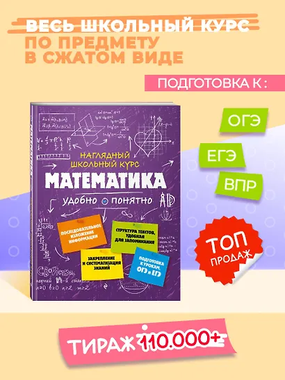 Подготовка к урокам, ОГЭ и ЕГЭ. Математика. Наглядный школьный курс - фото 1