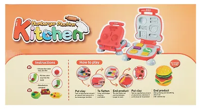 Игровой набор для лепки "Бургер барбекю" (12 цветов пластилина+31 предмет) - фото 3