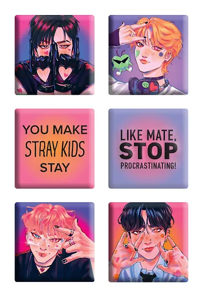 Stray Kids. Набор 3D стикеров (6 штук) - фото 2