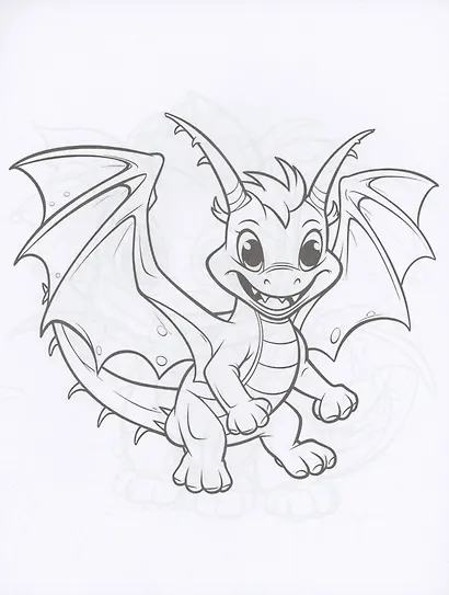 Раскраски для малышей. Драконы - фото 2