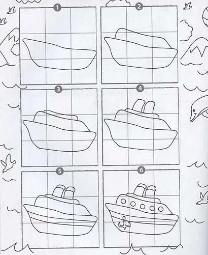 Транспорт. Рисуем по клеточкам! - фото 4