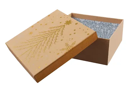 Коробка подарочная "Craft snowflaces" 18*18*7,5см, Новый год, картон - фото 4