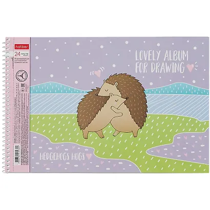 Альбом для рисования Hatber, "Обнимашки", А4, 24 листа, на спирали, в ассортименте - фото 6