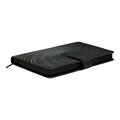 Ежедневник недат. А6+ 120л 110x190 "Тиволи" черный, кожзам, тв.переплет, тисн.фольгой, магнит.клапан, офсет, загругл.углы, справ.мат-лшы, ляссе, инд.уп - фото 6