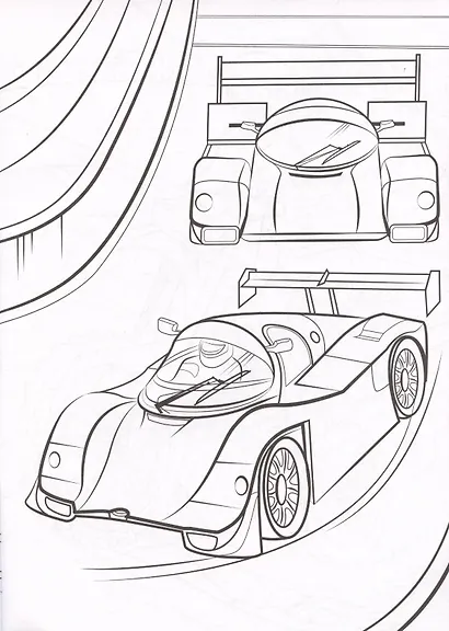 МОЯ РАСКРАСКА А4 чёрная. БЫСТРЫЕ МАШИНКИ - фото 4