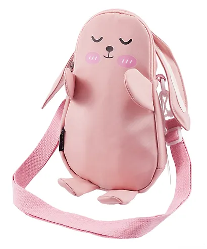 Сумочка-бананка Зайчик с помпоном (текстиль) (20х18х5) (12-12415-202411-B26) - фото 5