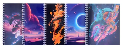 Тетрадь в клетку Listoff, "Космос", 96 листов, в ассортименте - фото 1