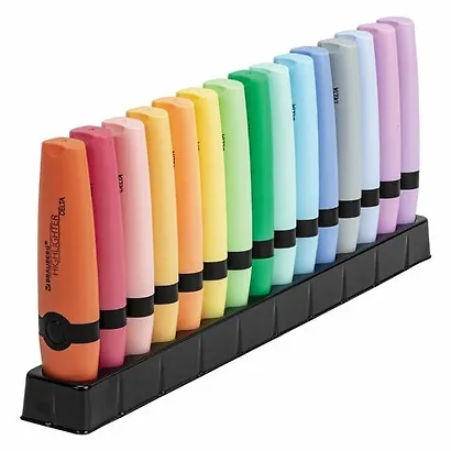 Текстовыделители 15цв "DELTA PASTEL" на подставке, пл/уп, BRAUBERG - фото 3