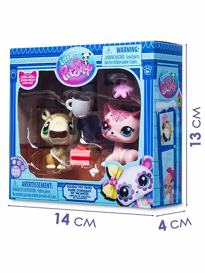 Игровой набор Littlest Pet Shop, "Праздники Рождественские Каникулы", 2 фигурки Капибара и Короткошерстная кошка, подарочная упаковка, 4+ - фото 4