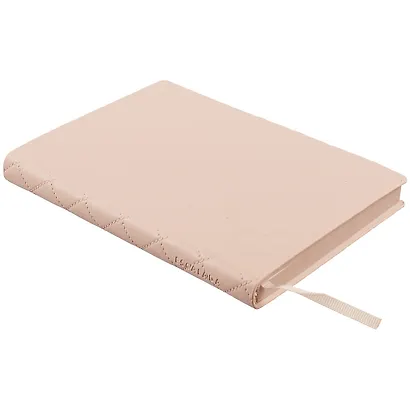 Ежедневник недат. А6+ 126*174 160л "Стэп" розовый, кожзам, мягкий переплет, стеганная строчка, тонир.блок, ляссе - фото 2