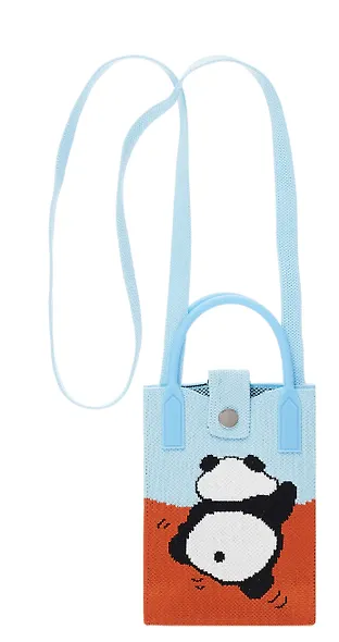 Сумочка вязаная с застежкой Панда (12х18х6) (текстиль) (12-YiHeng-121803) Bookvalno - фото 1