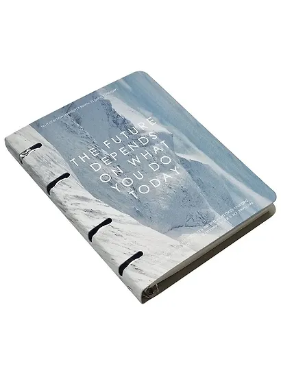 Тетрадь 120л кл. "Freedom", снег, на кольцах, мел.картон, микротекстурирование, ламинация - фото 1