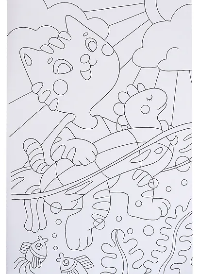 МАКСИ-РАСКРАСКА. ЛЮБИМЫЕ КОТИКИ - фото 2