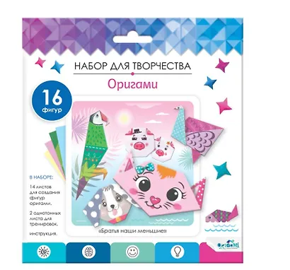 Набор для творчества ORIGAMI/Оригами Серия Братья наши меньшие 06354 - фото 4