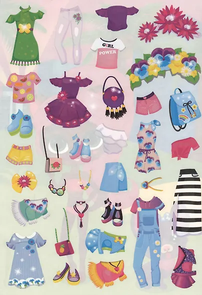 Дом моды "Мяу". Подружки-модницы. 60 многоразовых наклеек - фото 4