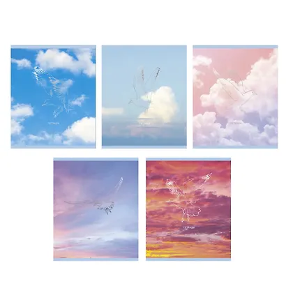 Тетрадь 48л кл. "Безмятежность" мел.картон, тиснение мат.фольгой Серебро, ассорти - фото 1