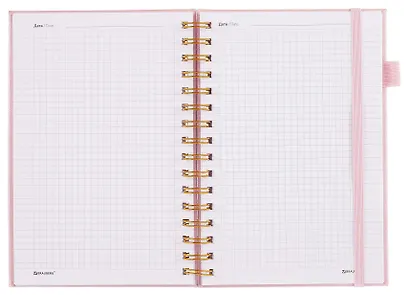 Книга для записей А5 80л кл. "Calipso" розовый, иск.кожа, резинка, гребень - фото 6