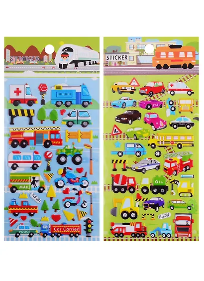 Наклейки зефирные Авто микс YLS-002-002 - фото 2