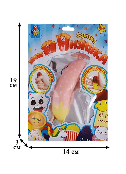 1toy Игрушка-сквиши Мммняшка squishy Банан в карамели (Т12313) (упаковка) (3+) - фото 3