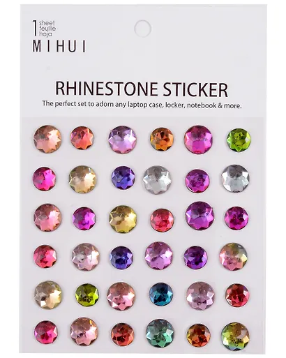 Стразы самоклеящиеся ассорти радужные - фото 1