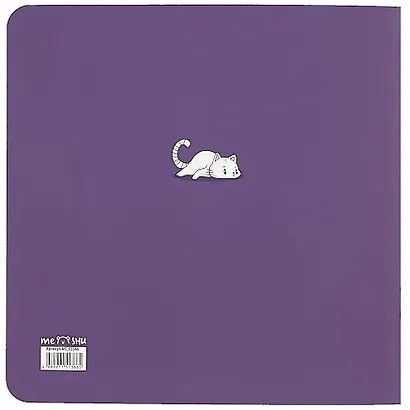 Записная книжка 170*170мм 40л "Meow", soft-touch ламинация, тиснение фольгой, скоба - фото 6