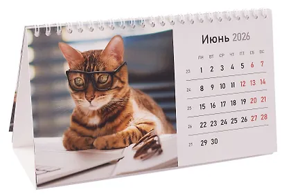 Календарь 2026г 210*120 "Офисные котики" настольный, домик - фото 4