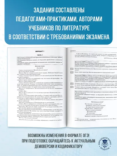 ОГЭ-2026. Литература. 10 тренировочных вариантов экзаменационных работ для подготовки к основному государственному экзамену - фото 6