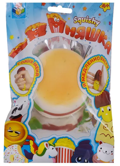 1toy Игрушка-сквиши Мммняшка squishy Микс гамбургер-пончик (Т13623) (TOY1) (упаковка) (3+) - фото 2