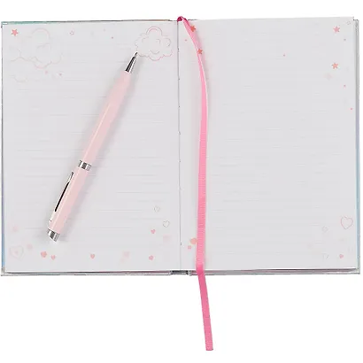 Ежедневник девочки А6+ 96л "ПАНДА" кожзам, тв.переплет, аппликация - фото 3