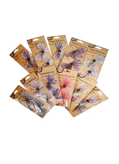 Набор для творчества Декоративные элементы бабочки бумажные, 2шт, в асс. - фото 2