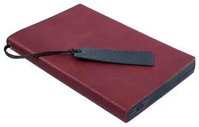 Ежедневник недат. А5 160л 146х211 мм "Шеврет" бордовый, иск.кожа, мягкий переплет, блинт.тиснение, офсет, закладка, 2 ляссе, инд.уп - фото 2