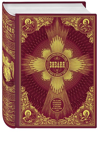 Библия. Книги Священного Писания Ветхого и Нового Завета. 500 гравюр европейских художников и цветны - фото 3