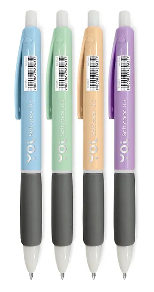 Ручка шариковая Yoi, Soft Сolor, автоматическая синяя 0,5 мм, в ассортименте - фото 5