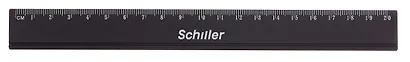 Линейка 20см металлическая, черная, Schiller - фото 1