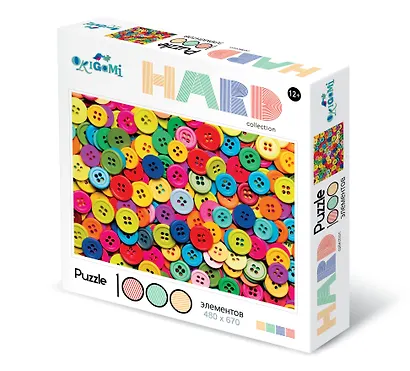 Пазл Hard "Пуговки", 1000 элементов - фото 1