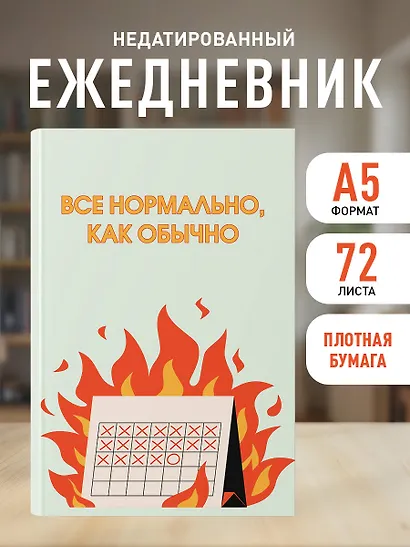 Ежедневник недат. А5 72л "Все нормально, как обычно" - фото 3