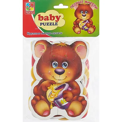 Игровой набор, ТМ Vladi, Мягкие пазлы Baby puzzle Лесн.жители, Мультиколор - фото 1