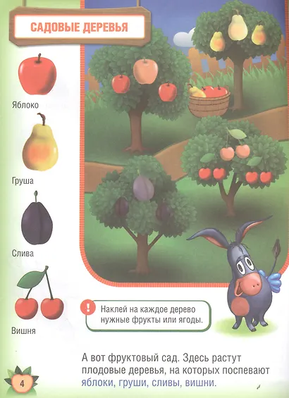 Фрукты и Овощи. (Обучающая Книжка с Наклейками). - фото 6