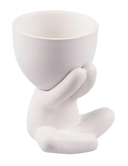 Подставка Мистер Грин: любитель тишины (керамика) (10×7×8) (10534391) - фото 2