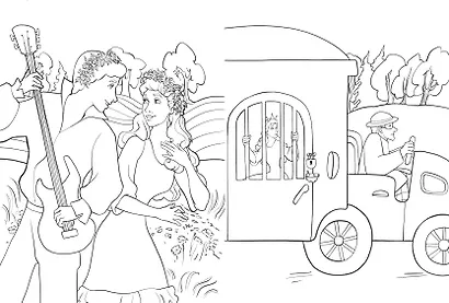 Бременские музыканты. Раскраска - фото 5