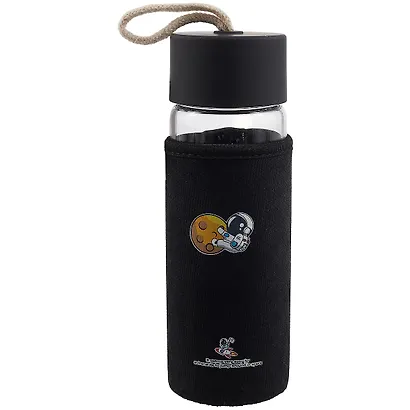 Бутылка в чехле вельвет Космонавт и Луна (стекло) (350мл) (12-7599-BSQ-303) - фото 4