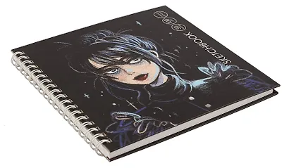 Скетчбук 165*165 50л "Обаятельная и мрачная" 100г/м2, мат.ламинация, евроспираль, 7БЦ, офсет - фото 3