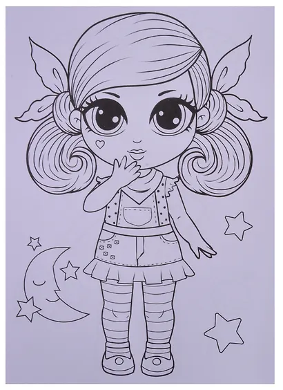 Набор раскрасок для девочек "Стильные девчонки" (комплект из 4 книг) - фото 3