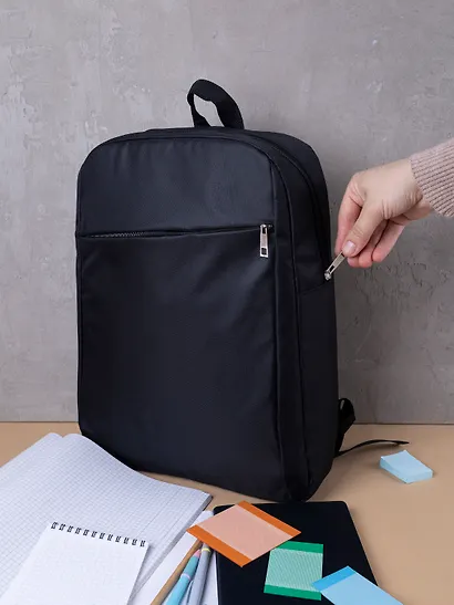 Рюкзак черный, 1 отделение - фото 6