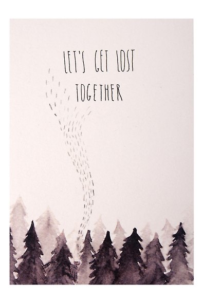 Открытка одинарная "let's Gets lost together" - фото 1