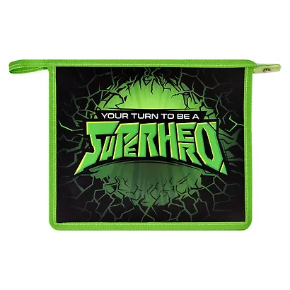 Папка для тетрадей А5 "СУПЕР ГЕРОЙ" полипропилен, 23.3*20*6.5см, молния, дно с расширением, УФ-печать - фото 2
